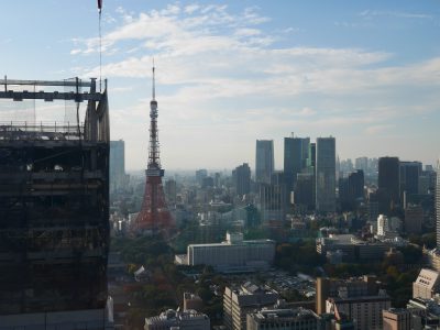 世界貿易センタービルから望む東京タワー 浜松町