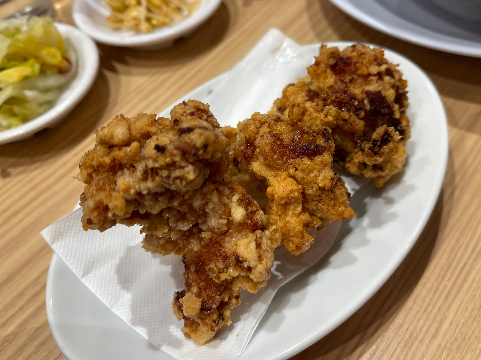 丸鶏醤油ラーメン とりの助の濃厚塩ラーメン、辛うまラーメン、唐揚げ食べた／広島県廿日市