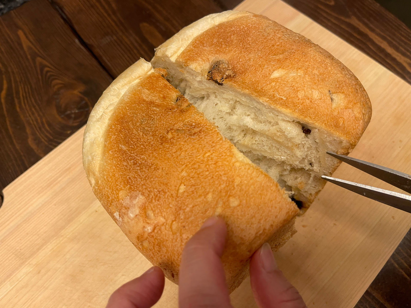 レコルトのホームベーカリーで"とみざわからの贈り物"のレーズン食パンを作った！