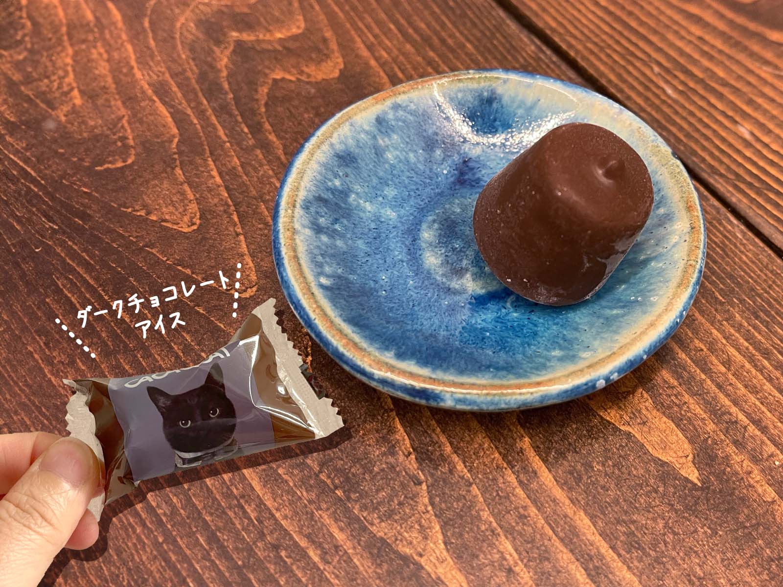 コンビニで売ってた「CACAOCAT」のひとくちチョコレートアイスを食べたよ！