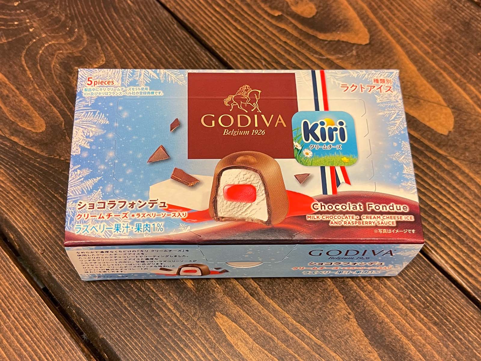 Kiriのクリームチーズを使用したGODIVAのショコラフォンデュアイスを買ってみた！