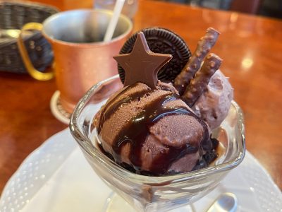 星乃珈琲店のアイスコーヒーとチョコレートパフェ食べたよ！／横浜伊勢佐木町