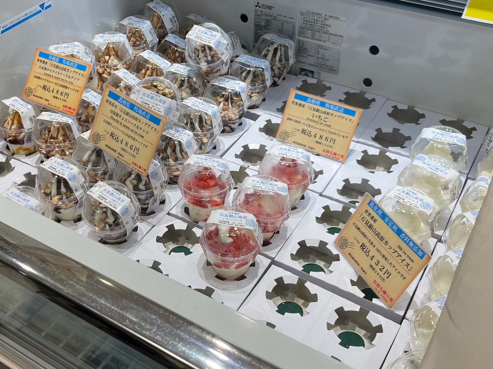 島根県 Milk&Beans Mui(ミューイ)のシュークリーム、石見銀山高原カップアイス買った／CIAL横浜