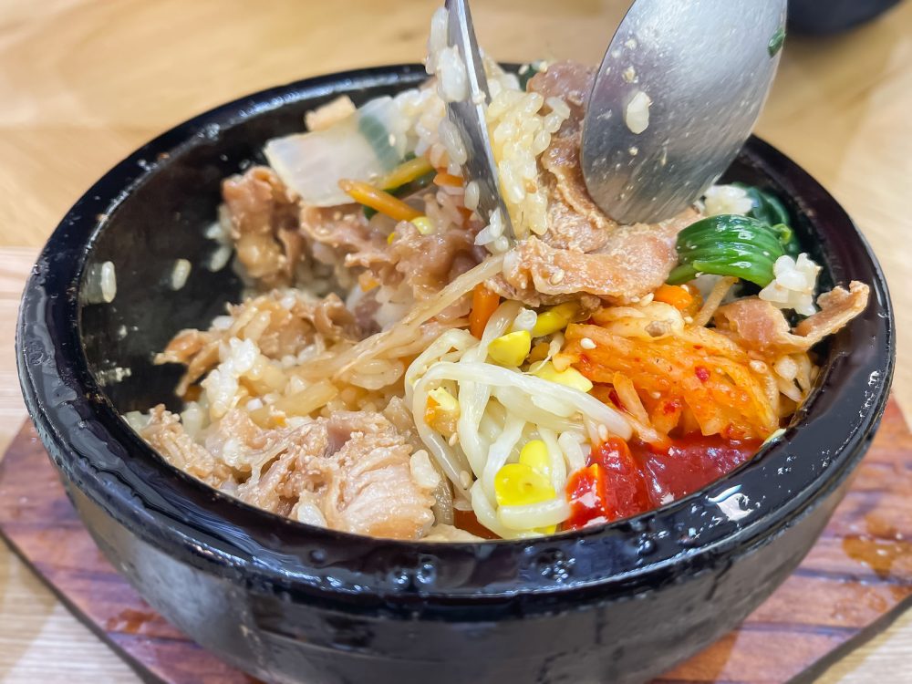 韓国料理店「韓美膳(ハンビジェ)」で三元豚サムギョプサル石焼ビビンバ食べたよ!/横浜ワールドポーターズ