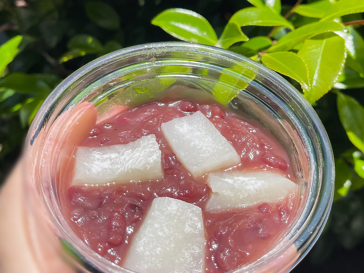 甘党の店「七越」の"冷やしぜんざい"食べたよ!/富山アンテナショップ