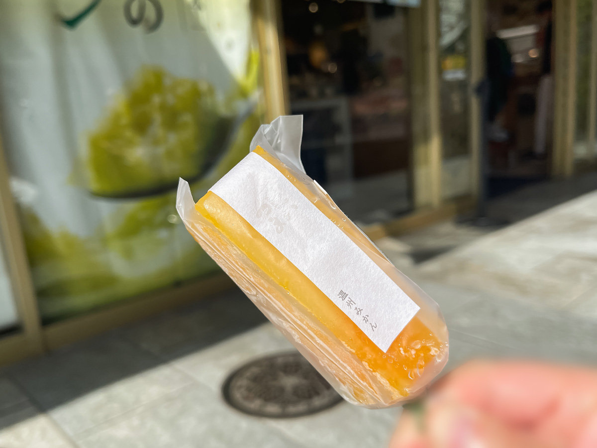 菓匠「にいつま」の"くずあいす" 温州みかん味食べたよ!/茨城アンテナショップ