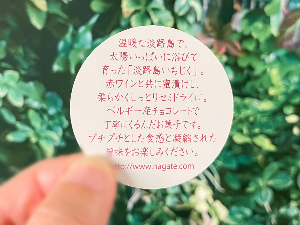 御菓子処「長手長栄堂」の"あわじイチジクチョコレート"食べてみた!/淡路島洲本市アンテナショップ