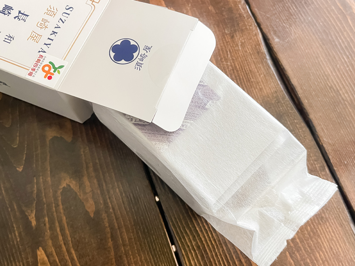 「須崎屋」の和三盆糖入り 長崎カステラ(白)買ったよ!/長崎アンテナショップ