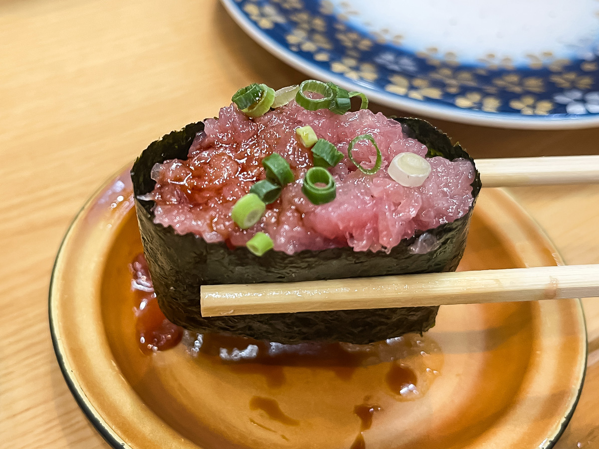 回転寿司「すし遊館」で生本まぐろの赤身・中とろ・大とろ・極上ねぎとろ食べたよ！