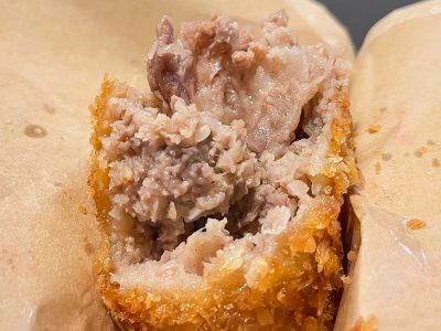 「PicNiQ」で宮崎牛100%のプレミアムメンチ食べたよ！／道の駅 都城NiQLL(ニクル)