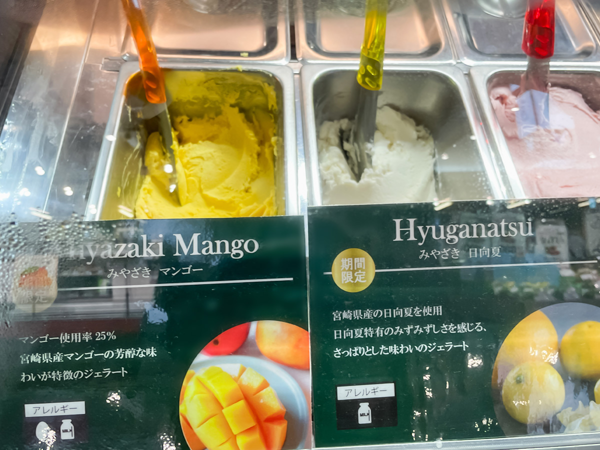 フルーツカフェ「ボンチーノ」で宮崎マンゴージェラート食べた!/道の駅 都城NiQLL(ニクル)
