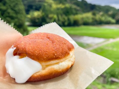 「スノーピークカフェ」で雪室ドーナツ(日南レモンクリーム)食べた！／宮崎県都城市
