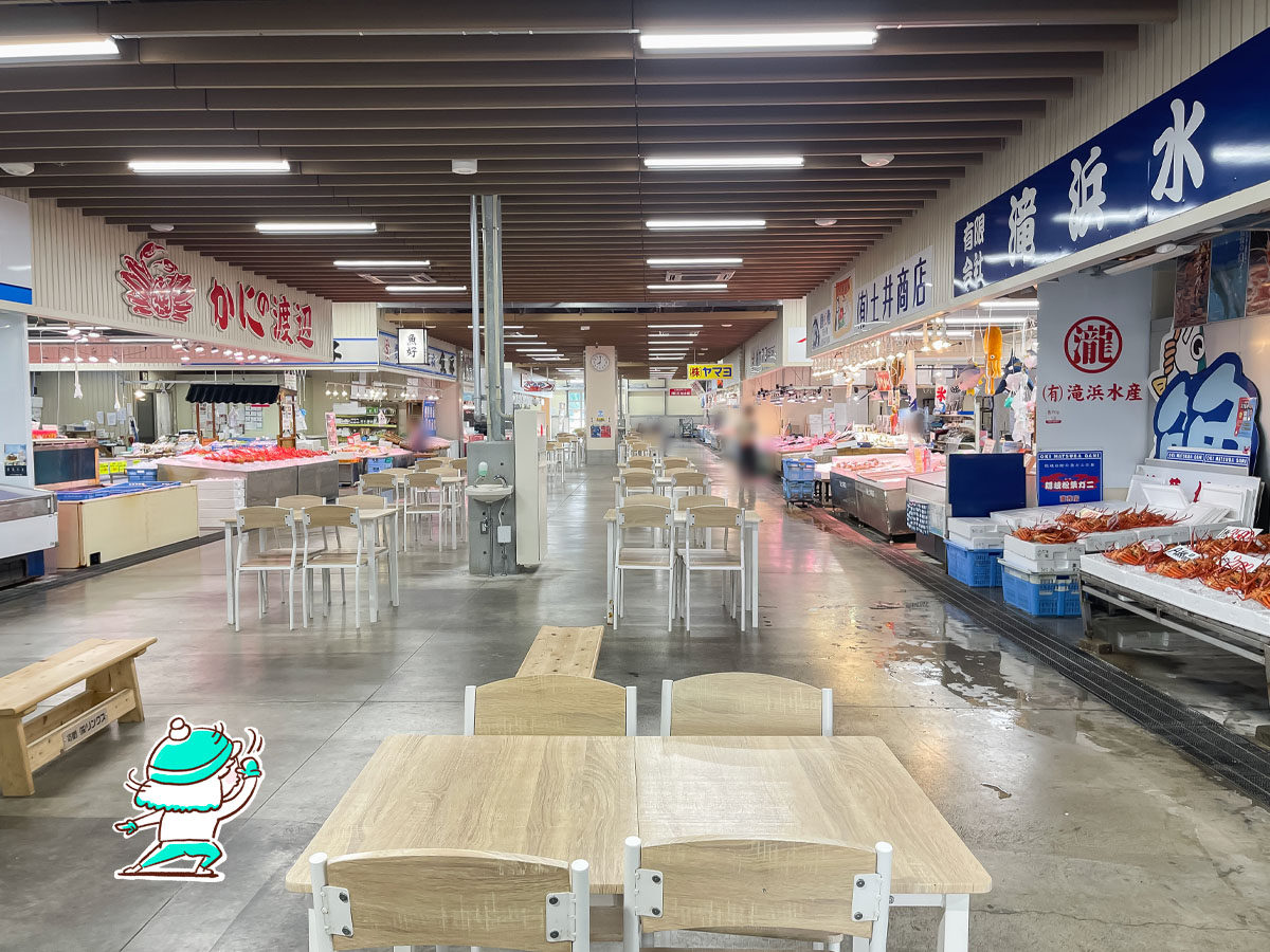 「境港水産物直売センター」で天然岩がき"夏輝"、白イカ、本まぐろ寿司、甘海老の刺身食べたよ！