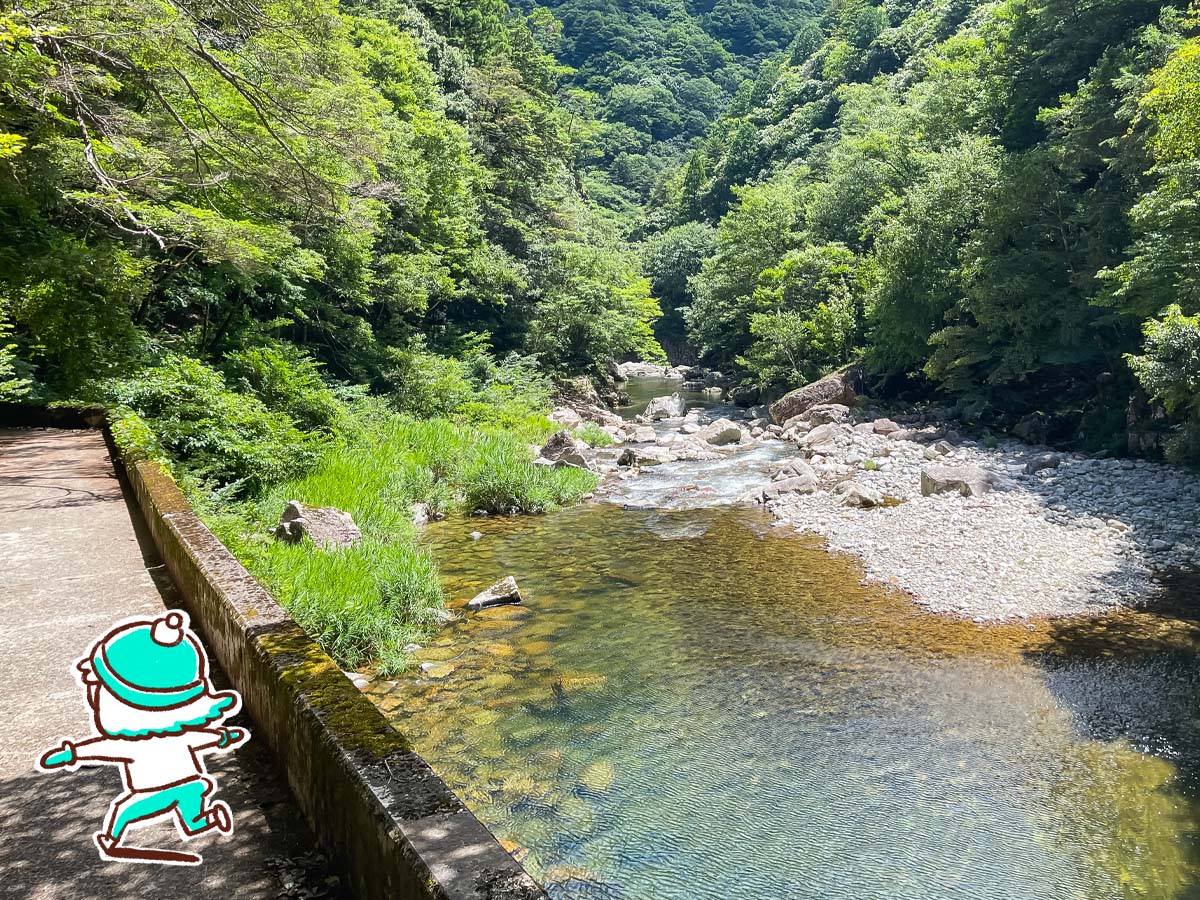 三段峡の「黒淵荘」でカレーライス、山女魚(ヤマメ)の串焼き食べたよ!/広島県安芸太田