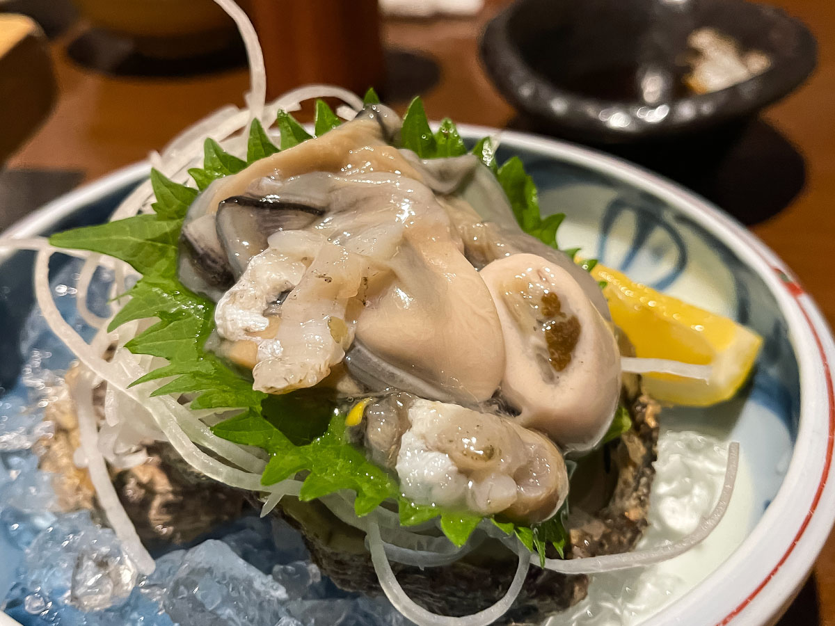 「おいでやす おおきに屋」でおばんざい、岩がき、鮎塩焼き、イカ唐揚げ食べた！／島根県松江