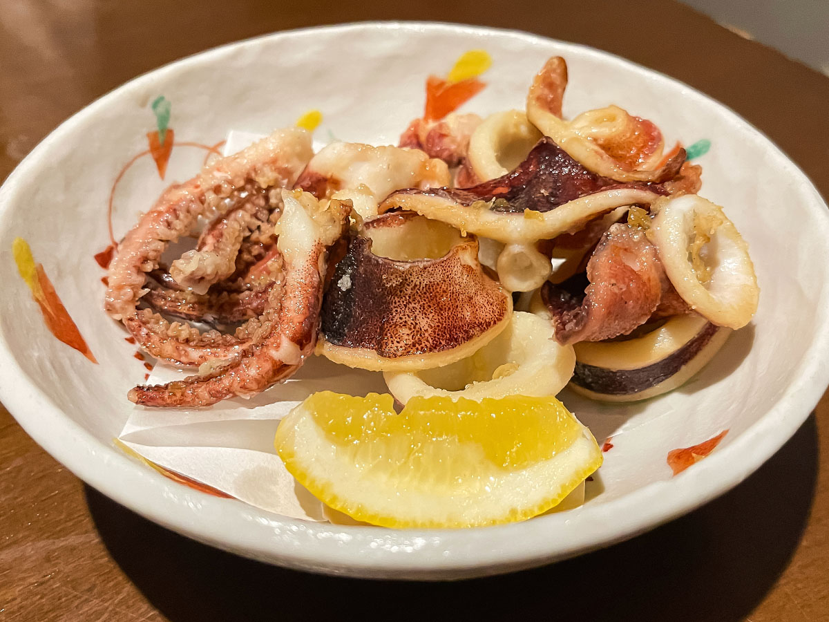 「おいでやす おおきに屋」でおばんざい、岩がき、鮎塩焼き、イカ唐揚げ食べた！／島根県松江