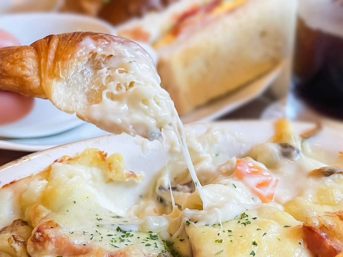 「珈琲館」できのこグラタンセット、ベーコンエッグサンド食べたよ!/島根県松江