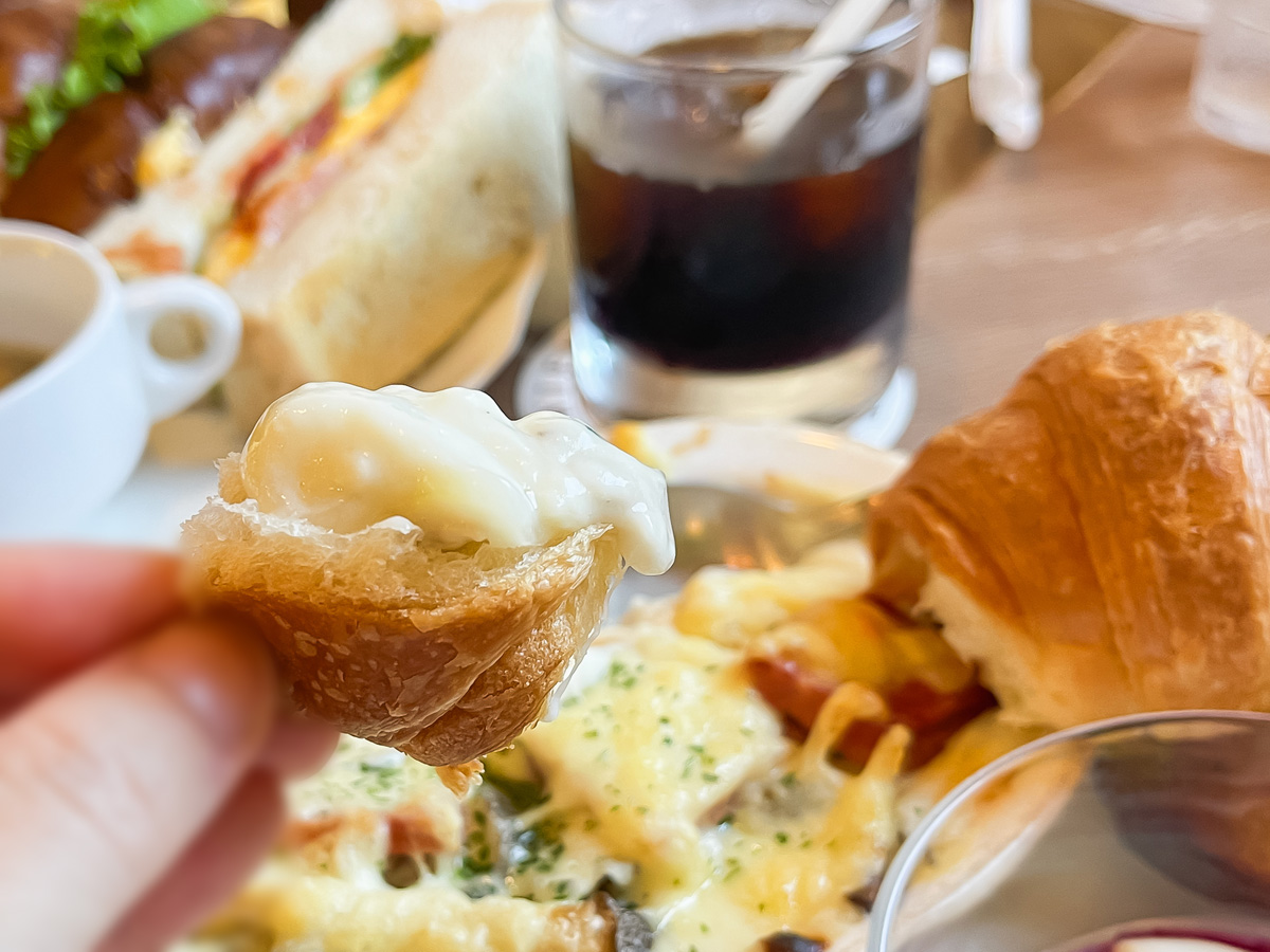 「珈琲館」できのこグラタンセット、ベーコンエッグサンド食べたよ!/島根県松江