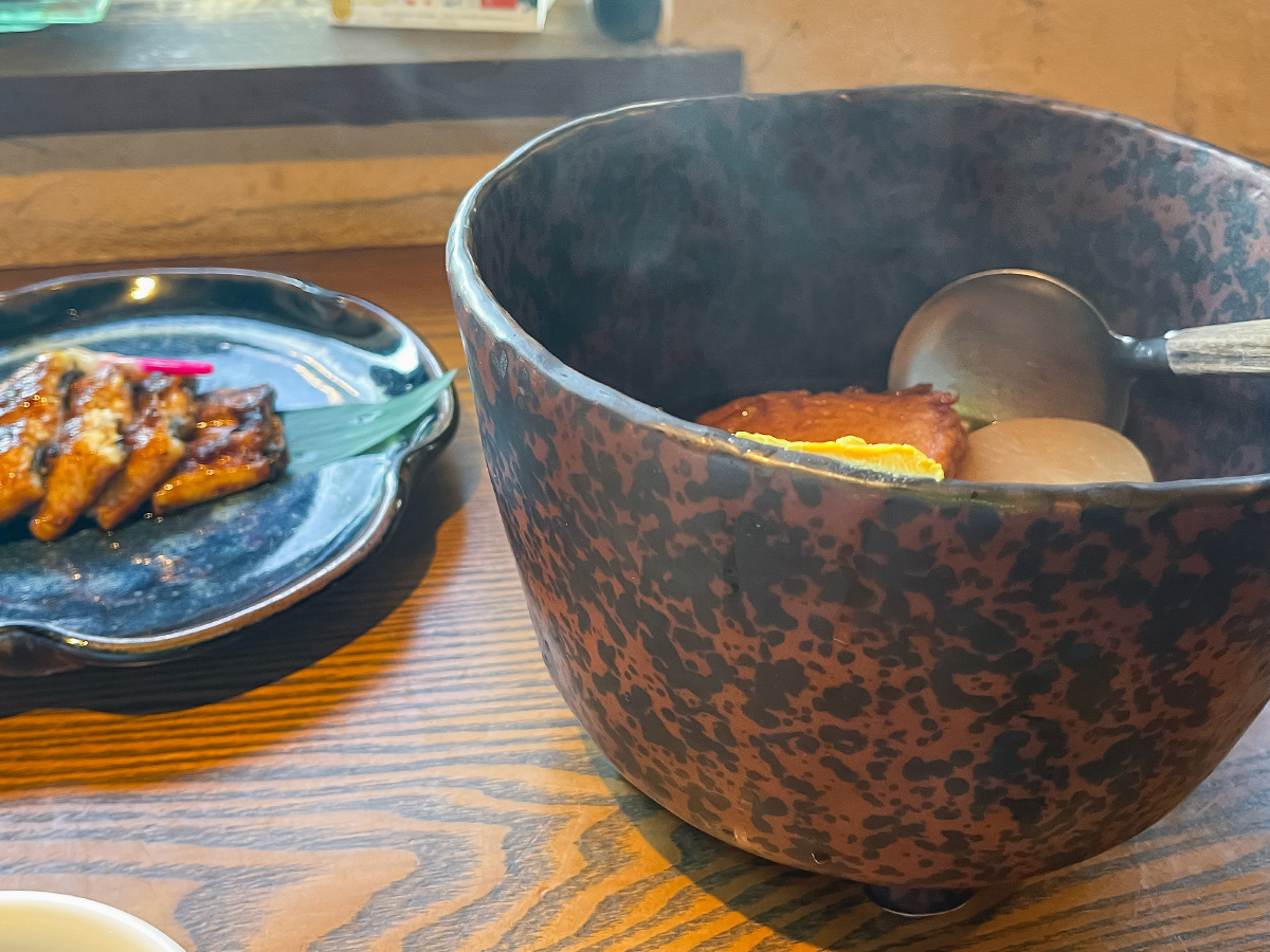 てまひま料理「根っこや」でうな平の"うなぎ蒲焼ハーフ"、鮎塩焼き、刺身盛(のどぐろ付)食べた!/島根県松江