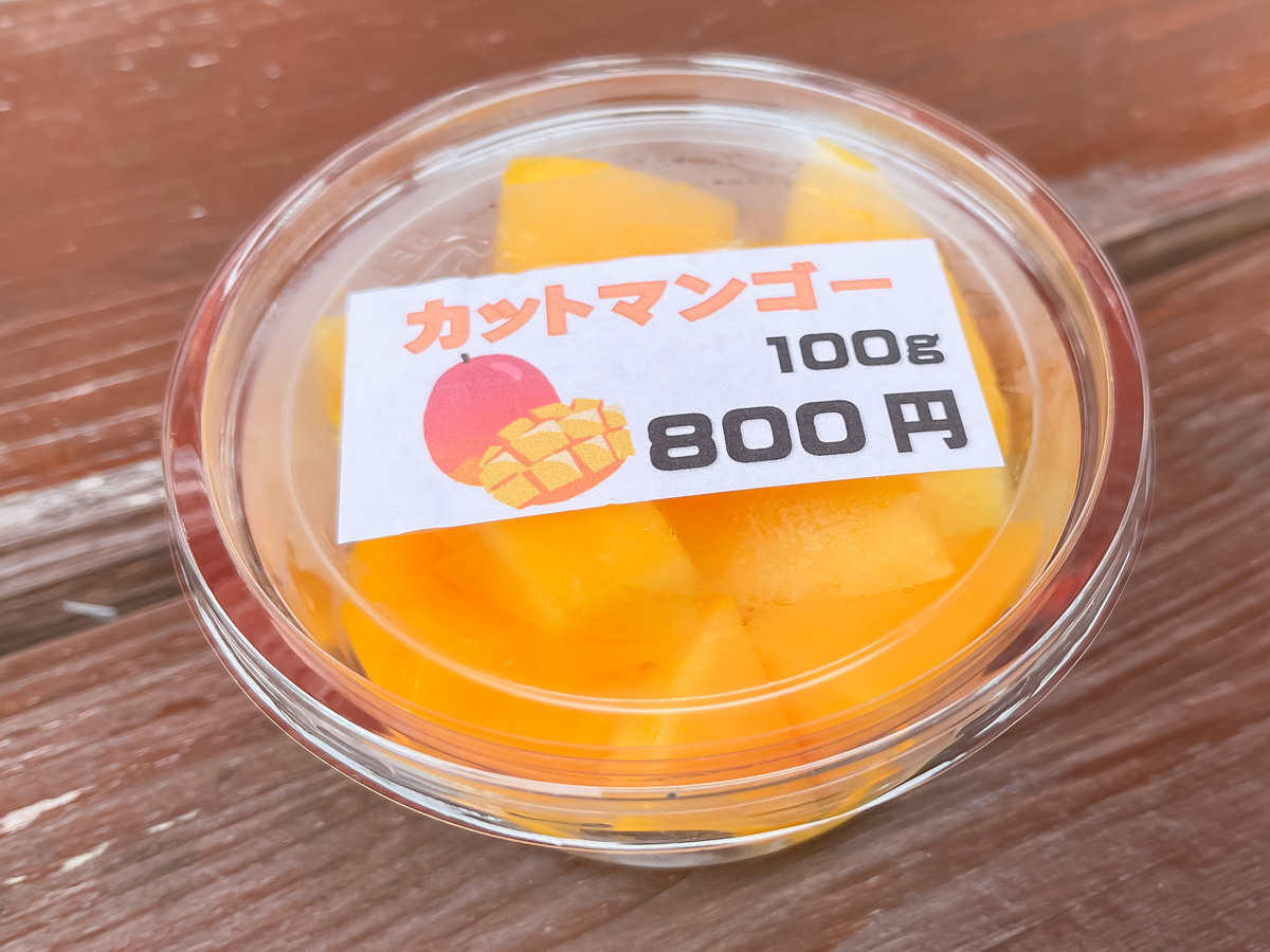 道の駅「なんごう」で新鮮カットマンゴーとブルーベリー食べたよ／宮崎県日南