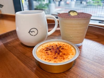 図書館にあるカフェ「マルマーケット」でティラミス、クレームブリュレ食べたよ！／宮崎県都城市