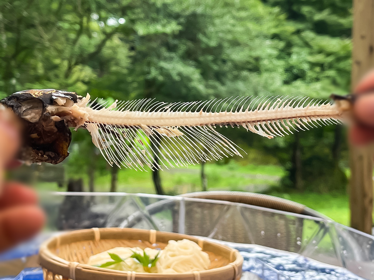 霧島水神郷「みたらしの滝」で、そうめん流しとマスの塩焼き膳食べたよ!/鹿児島県霧島市