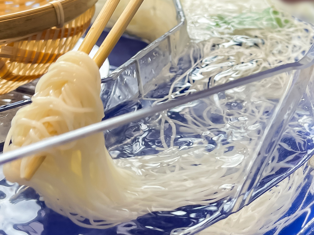 霧島水神郷「みたらしの滝」で、そうめん流しとマスの塩焼き膳食べたよ!/鹿児島県霧島市