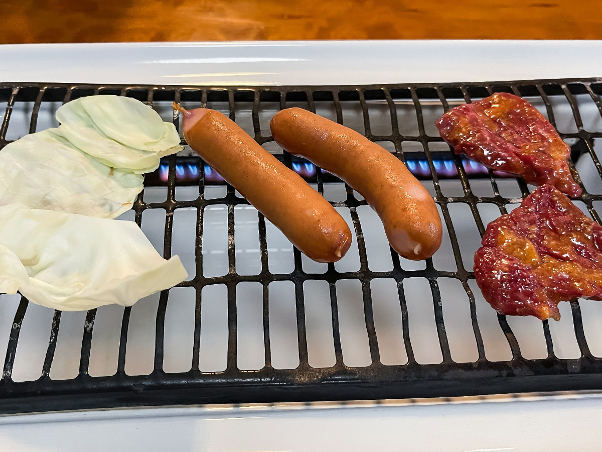 「やきにく福楽園」でカルビ、ロース、黒豚ウインナー食べた!/宮崎県都城市