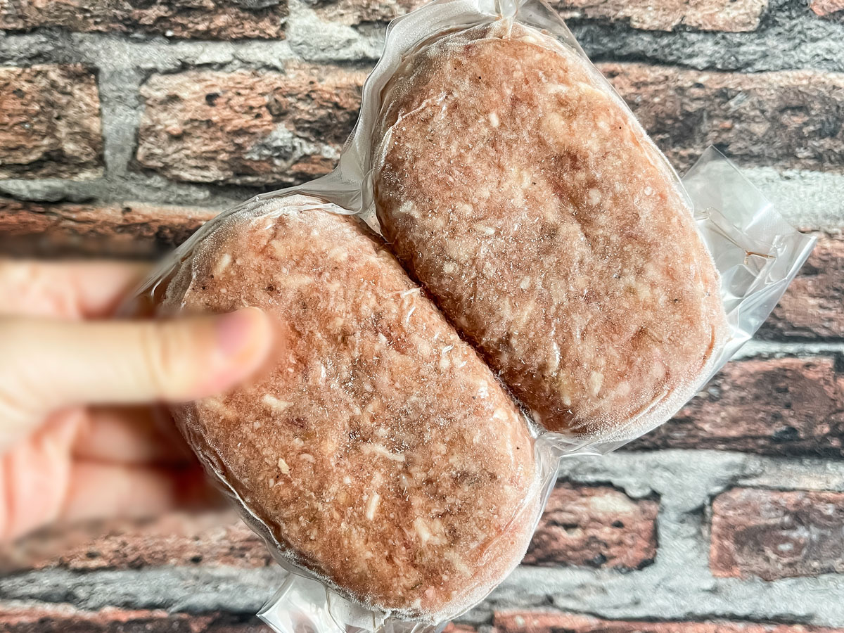 リョーサン菱洋ホールディングス(167A)の株主優待で、冷凍生ハンバーグがきた！