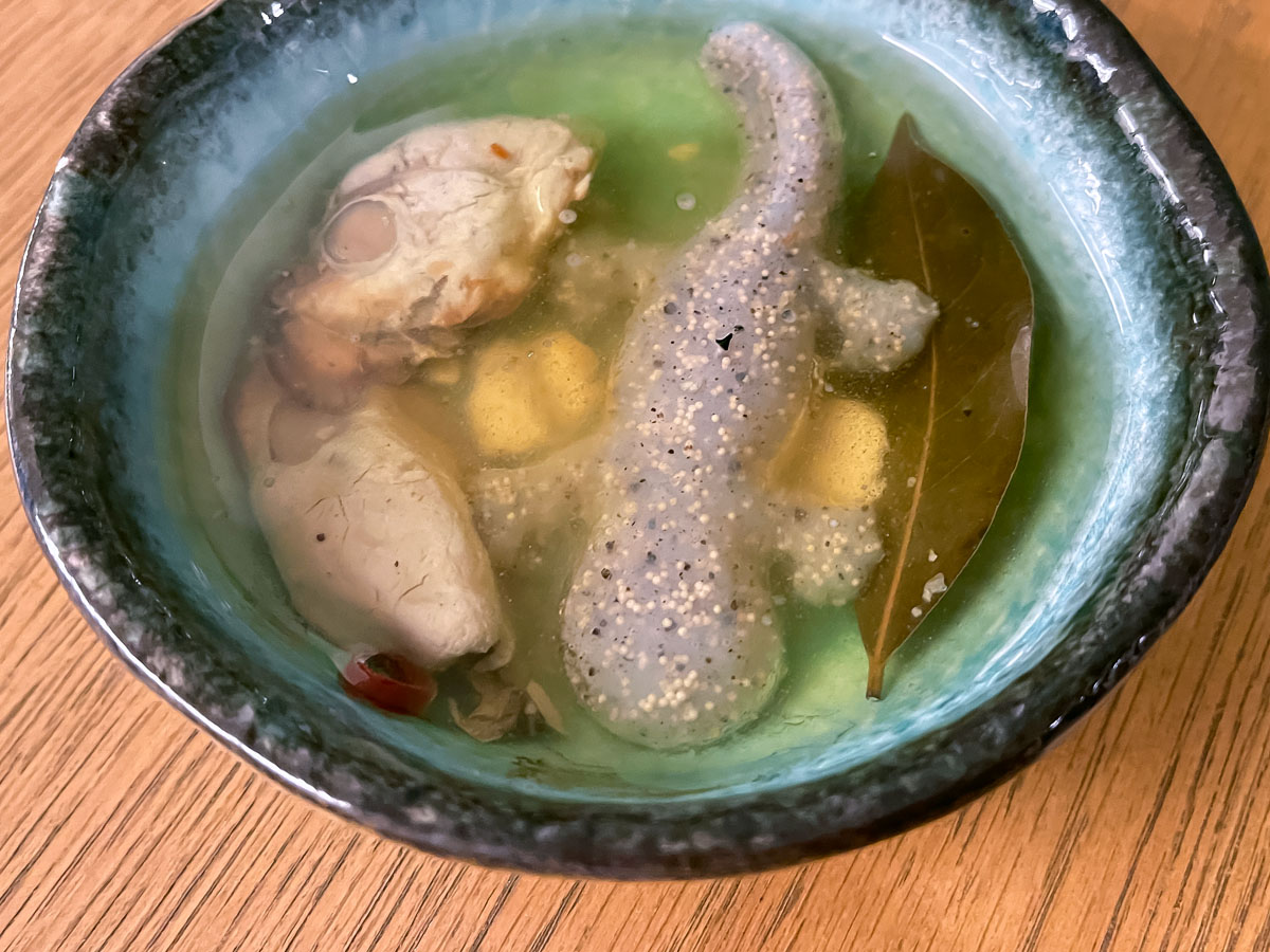 「藤利食品」の"かきとの遭遇 (サンコンちゃんと牡蠣のアヒージョ)"買ってみた／広島県湯来町