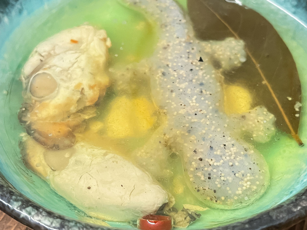 「藤利食品」の"かきとの遭遇 (サンコンちゃんと牡蠣のアヒージョ)"買ってみた／広島県湯来町