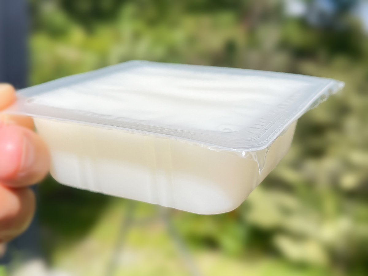 「藤利食品」の蒟蒻で作った"こんにゃくミルク餅"買ってみたよ!/広島県湯来町