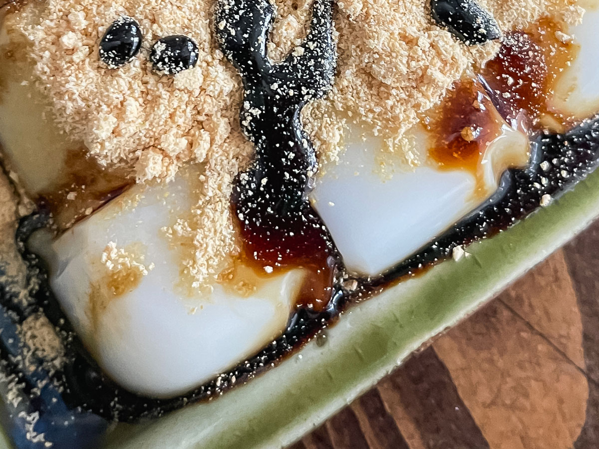 「藤利食品」の蒟蒻で作った"こんにゃくミルク餅"買ってみたよ!/広島県湯来町