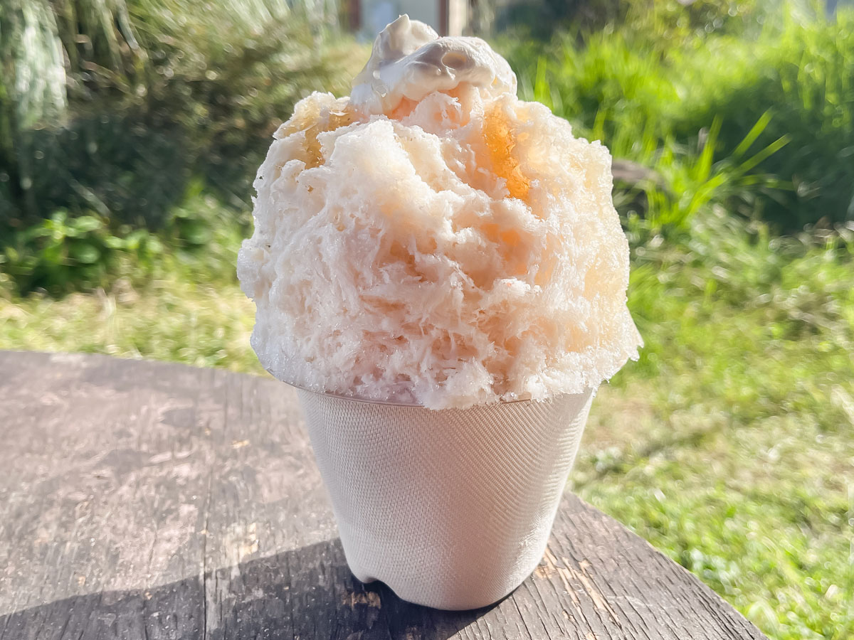 「水菓子屋」でクリームのせ蜂蜜レモンかき氷買ってみたよ!/宮崎県都城市
