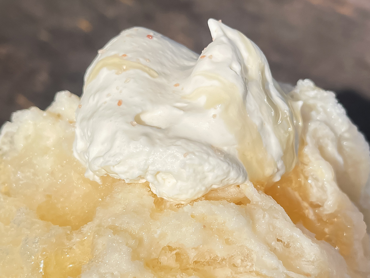 「水菓子屋」でクリームのせ蜂蜜レモンかき氷買ってみたよ!/宮崎県都城市