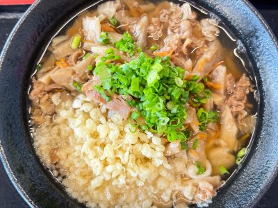 「ふたみうどん研究所」で、極の肉ごぼううどん(かけ)食べたよ！／宮崎県都城市