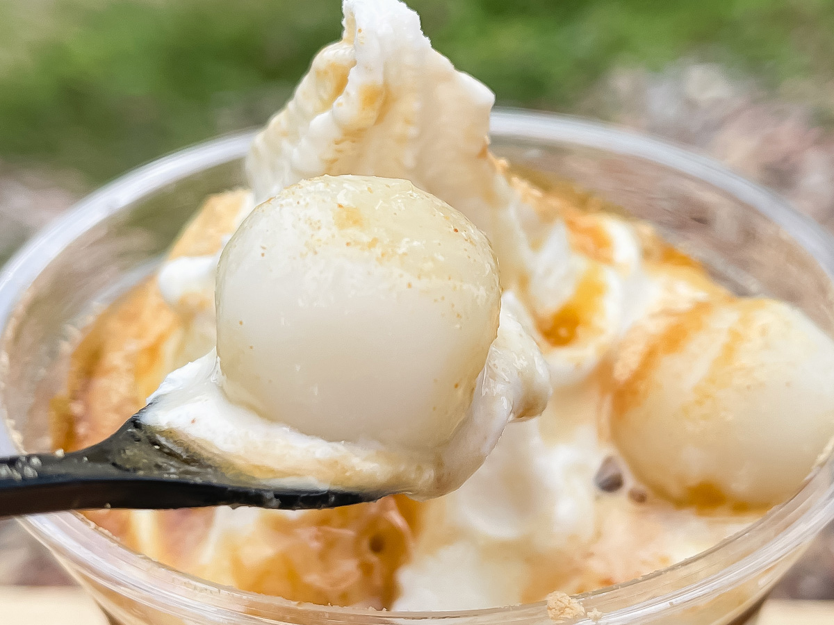 「高原アイスクリーム研究所」で黒蜜きなこソフトクリームパフェ食べたよ/宮崎県高原町