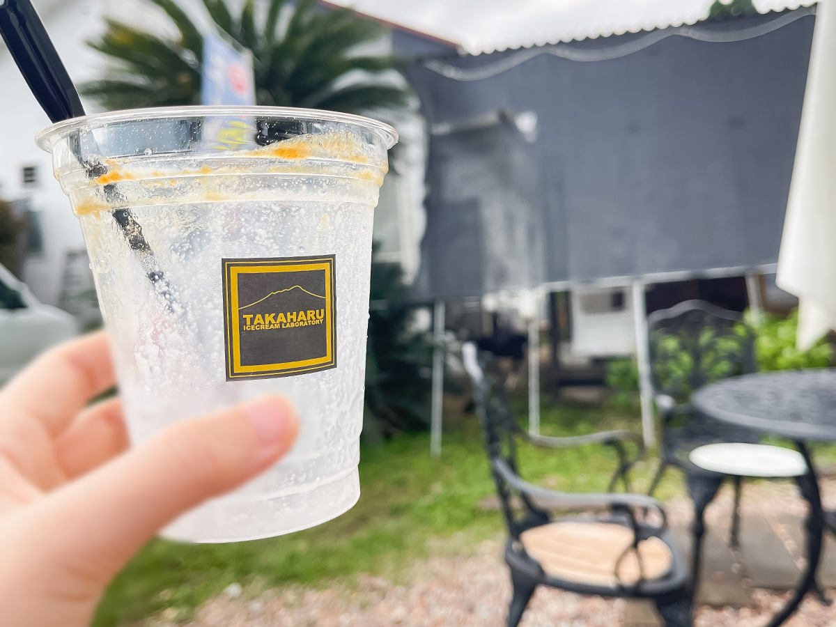 「高原アイスクリーム研究所」で黒蜜きなこソフトクリームパフェ食べたよ/宮崎県高原町