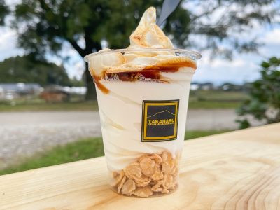 「高原アイスクリーム研究所」で黒蜜きなこソフトクリームパフェ食べたよ／宮崎県高原町