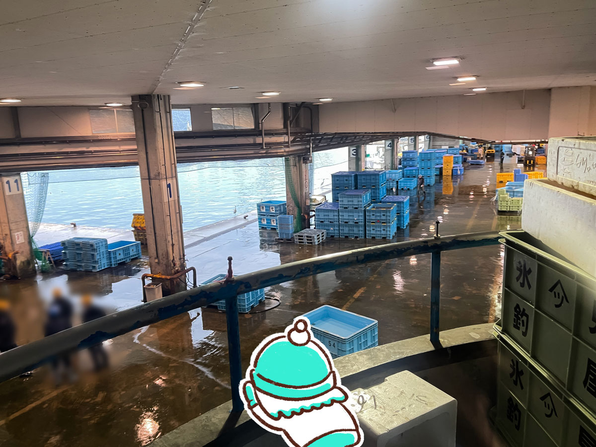 「氷見港魚市場食堂」でブリ丼定食、白えびの刺身とコロッケ食べた!/富山県氷見港