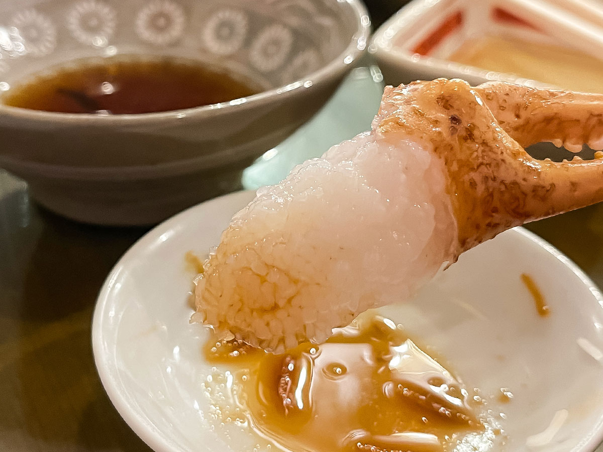 「魚どん亭」で甘エビとノドグロ、本ずわいがに、香箱がに食べたよ！／富山駅 とやマルシェ