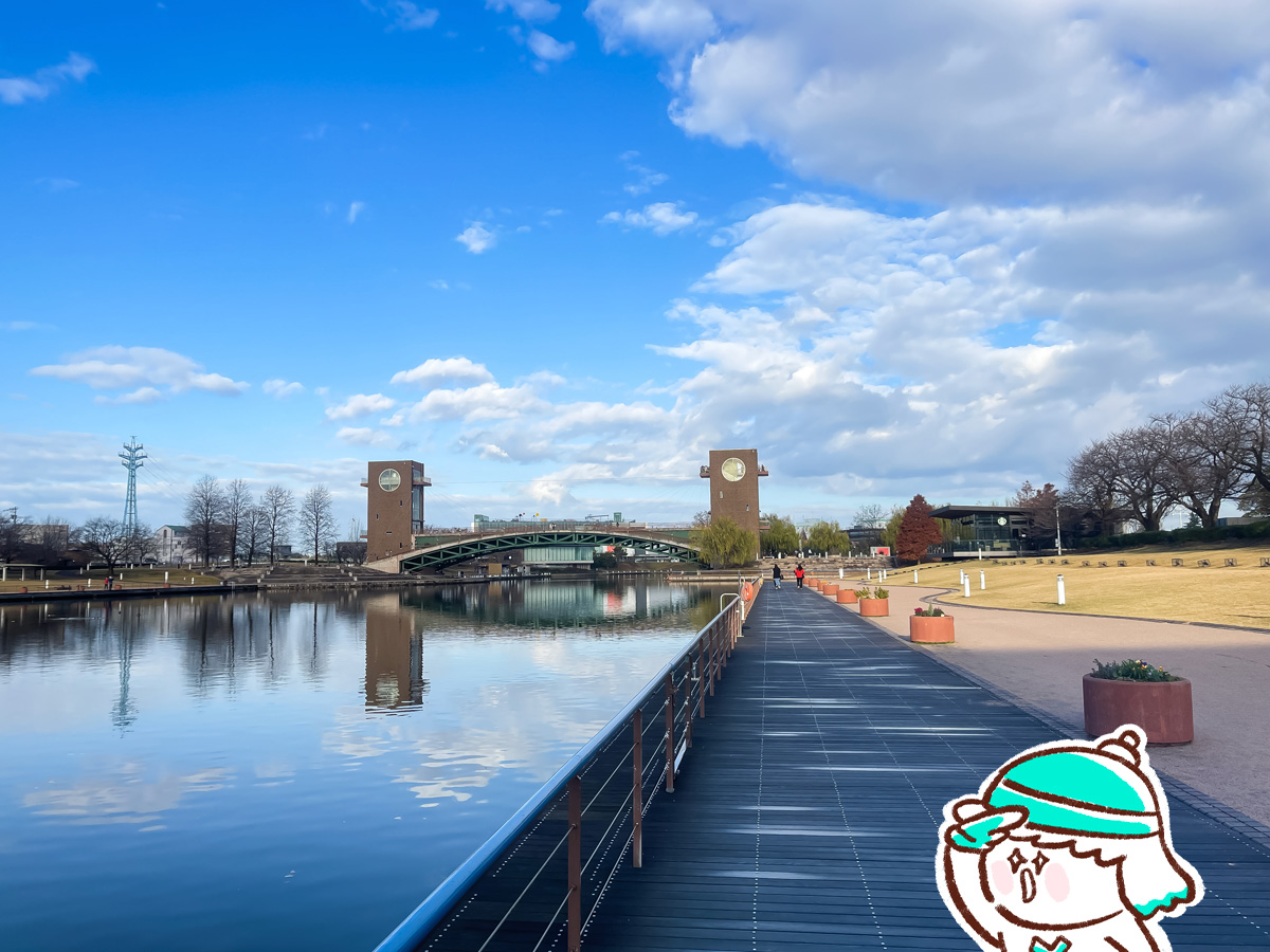 「富岩運河環水公園」の天門橋 展望台に登ってみた!/富山県富山市