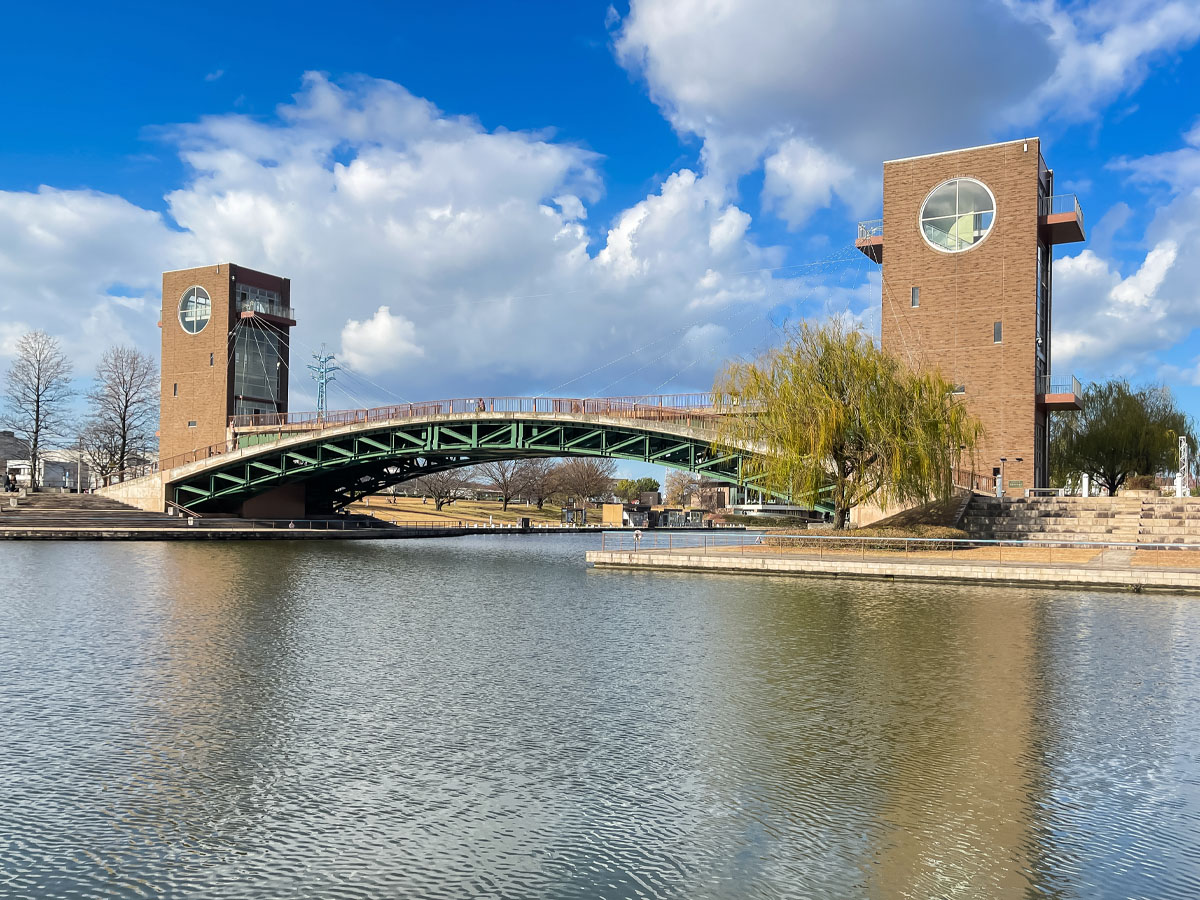 「富岩運河環水公園」の天門橋 展望台に登ってみた!/富山県富山市
