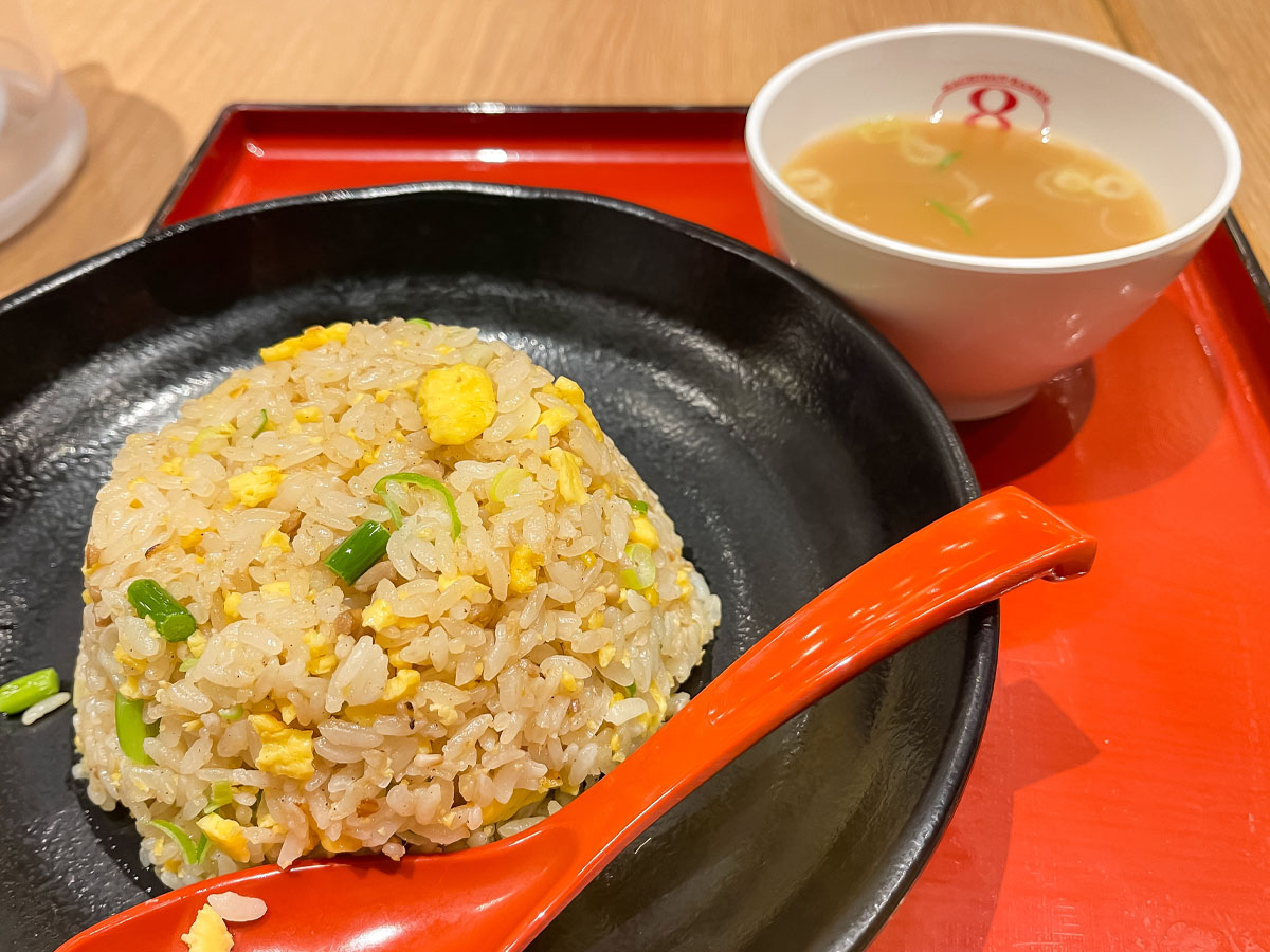 「8番らーめん」で野菜らーめん味噌味、チャーハン、餃子食べたよ!/富山駅店