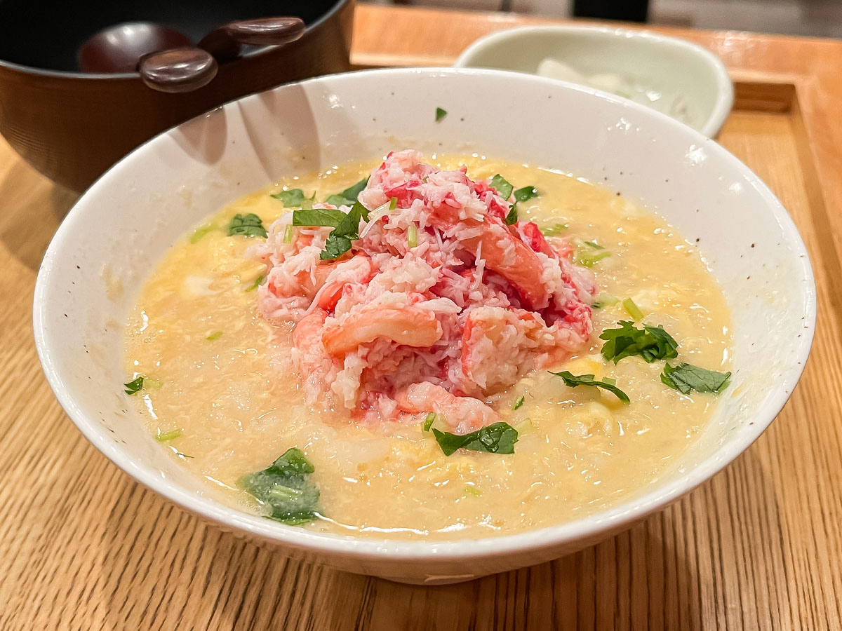 近江町市場にある「市の蔵」で刺身5点盛り、ホタルイカ沖漬け、かに雑炊食べたよ！／石川県金沢市