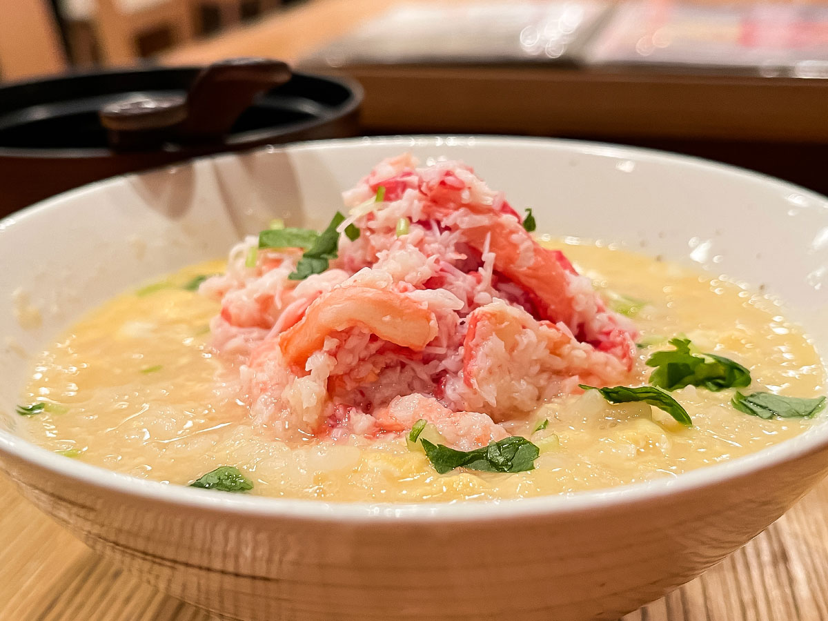 近江町市場にある「市の蔵」で刺身5点盛り、ホタルイカ沖漬け、かに雑炊食べたよ！／石川県金沢市