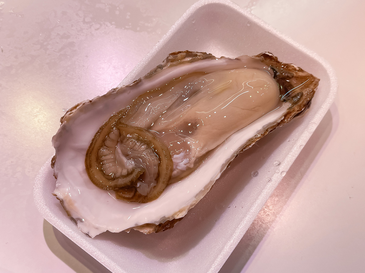 近江町市場「忠村水産」で真牡蠣とボタン海老の刺身を食べたよ!/石川県金沢市