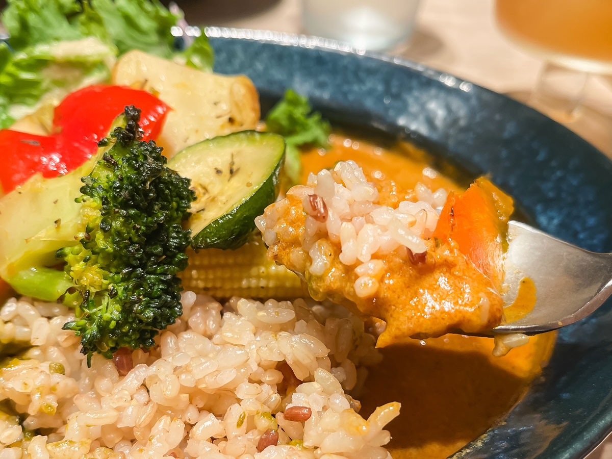 プラントベースカレーの「RUCY+R」でスパイスカレーと玄米あいがけカレーセット食べたよ！／横浜駅・相鉄ジョイナス B1F