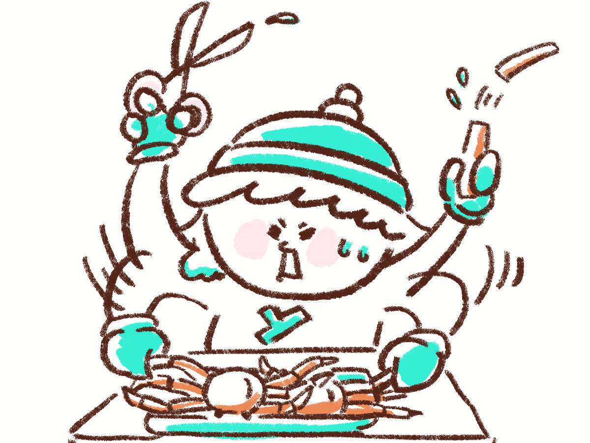 「金沢港いきいき魚市」で、茹で加納カニとガス海老の刺身食べたよ！／石川県金沢市