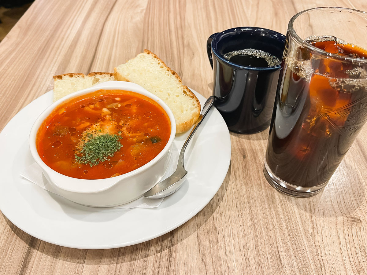「カンパーニュ クチーナ＆バール」で季節のスープモーニングセット食べたよ！／金沢駅・金沢百番街あんと西内